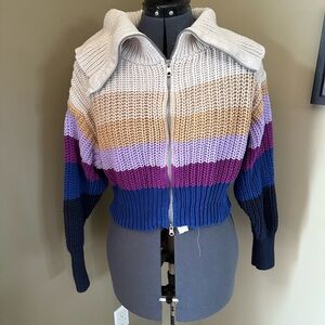 Aerie Zip-Up Sweater - LARGE